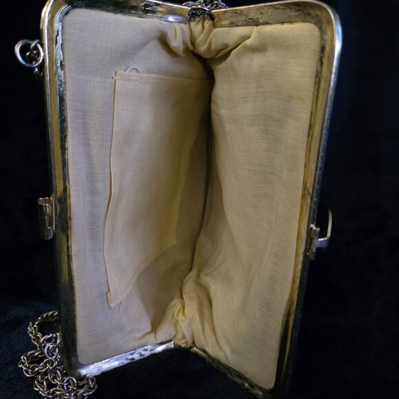 Vintage Embroidered like Purse with Chain - Picture 5 of 5